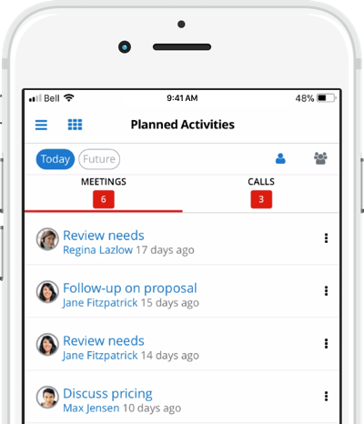 SugarCRM Mobile Activities